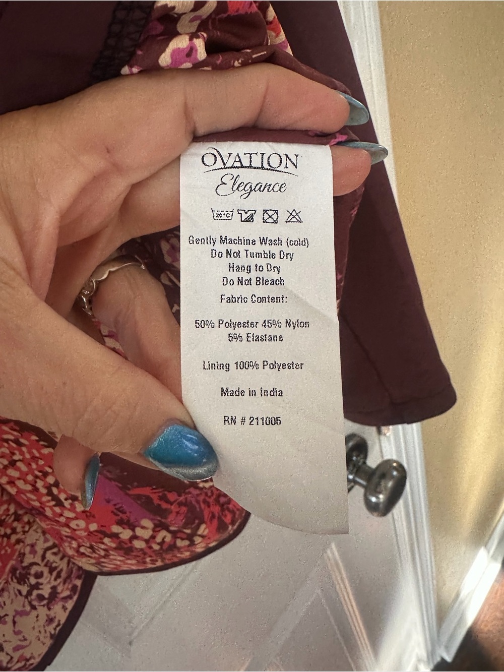 Ovation Deepest Plum Embellished Short Tail Equestrian Show Coat, size 14 - Picture 8 of 9